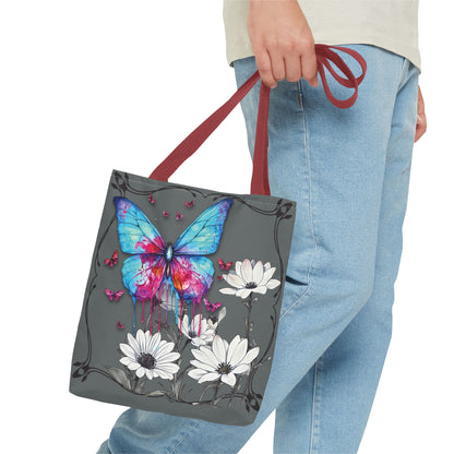Painted Butterfly in Black and White Tote Bag