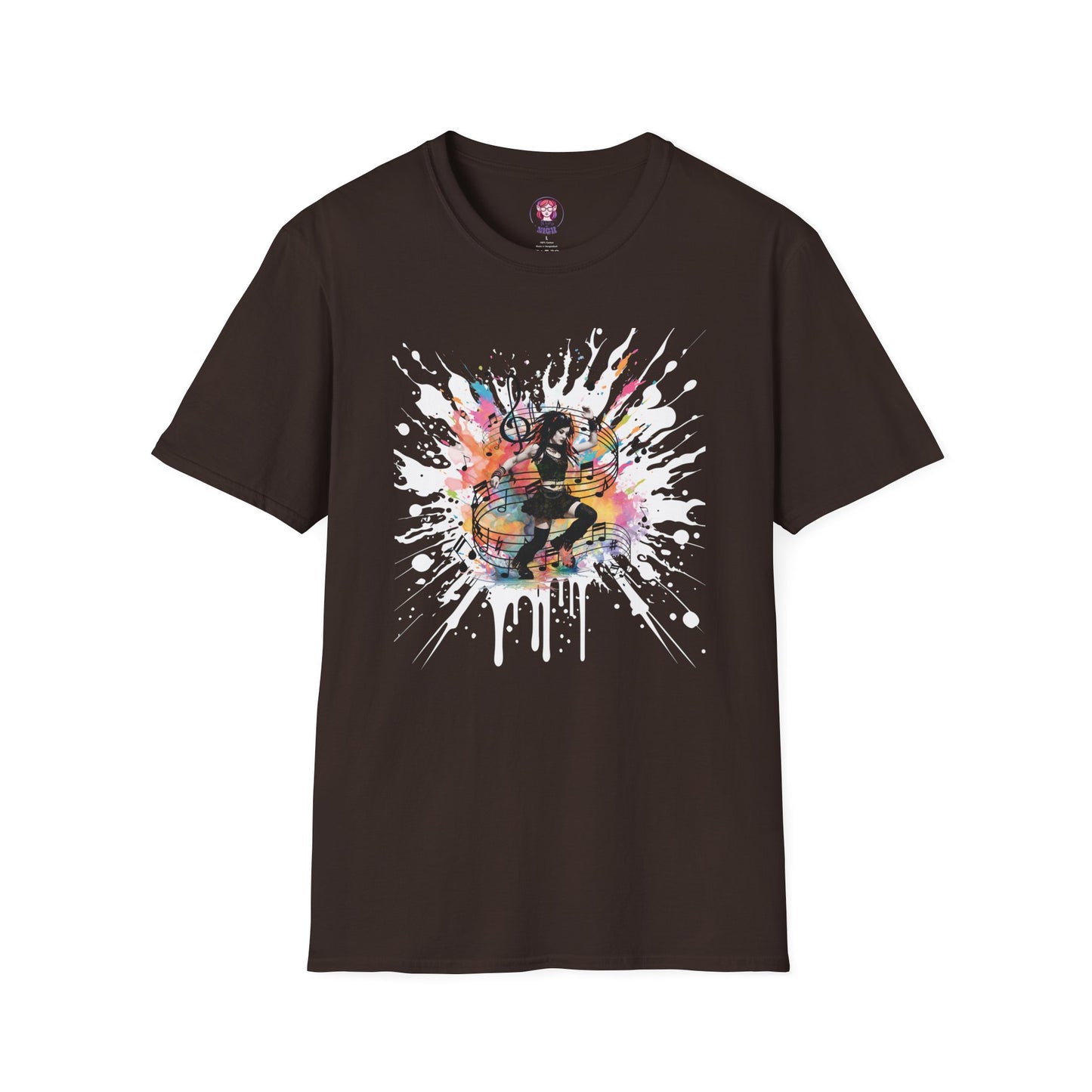 Colorful Music Brings Life Punk Dancer - Unisex Softstyle T-Shirt