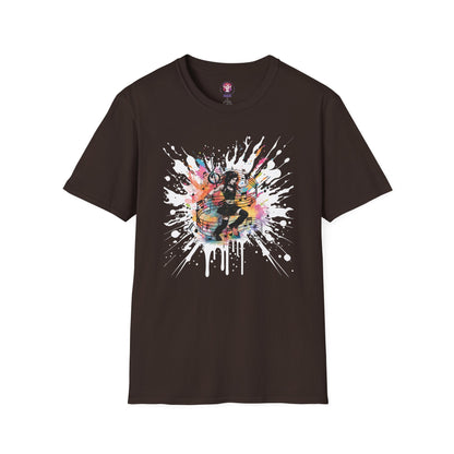 Colorful Music Brings Life Punk Dancer - Unisex Softstyle T-Shirt