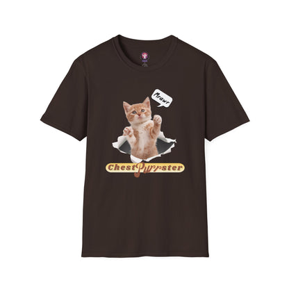 Cute Kitten ChestPurrster Pun - Unisex Softstyle T-Shirt