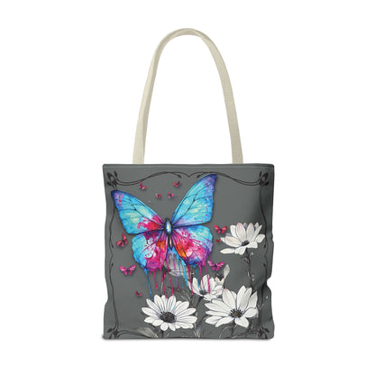 Painted Butterfly in Black and White Tote Bag
