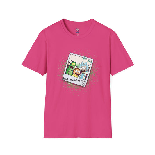 Rick & Morty Polaroid - Wish You Were Here - Unisex Softstyle T-Shirt