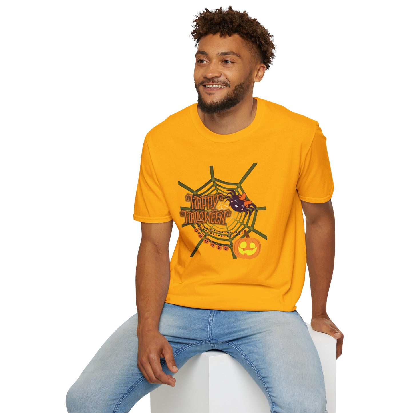Halloween Cute Spiderweb - Unisex Softstyle T-Shirt