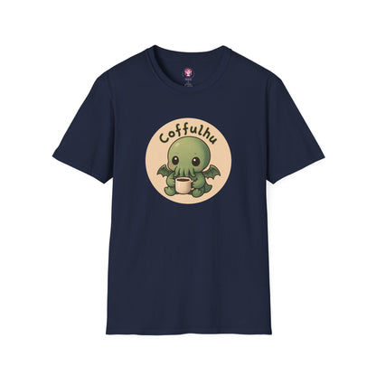 Cthulhu Coffulhu Coffee Pun - Unisex Softstyle T-Shirt