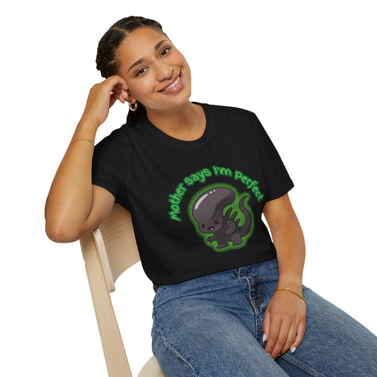 Alien Cute Xenomorph I'm Perfect - Unisex Softstyle T-Shirt