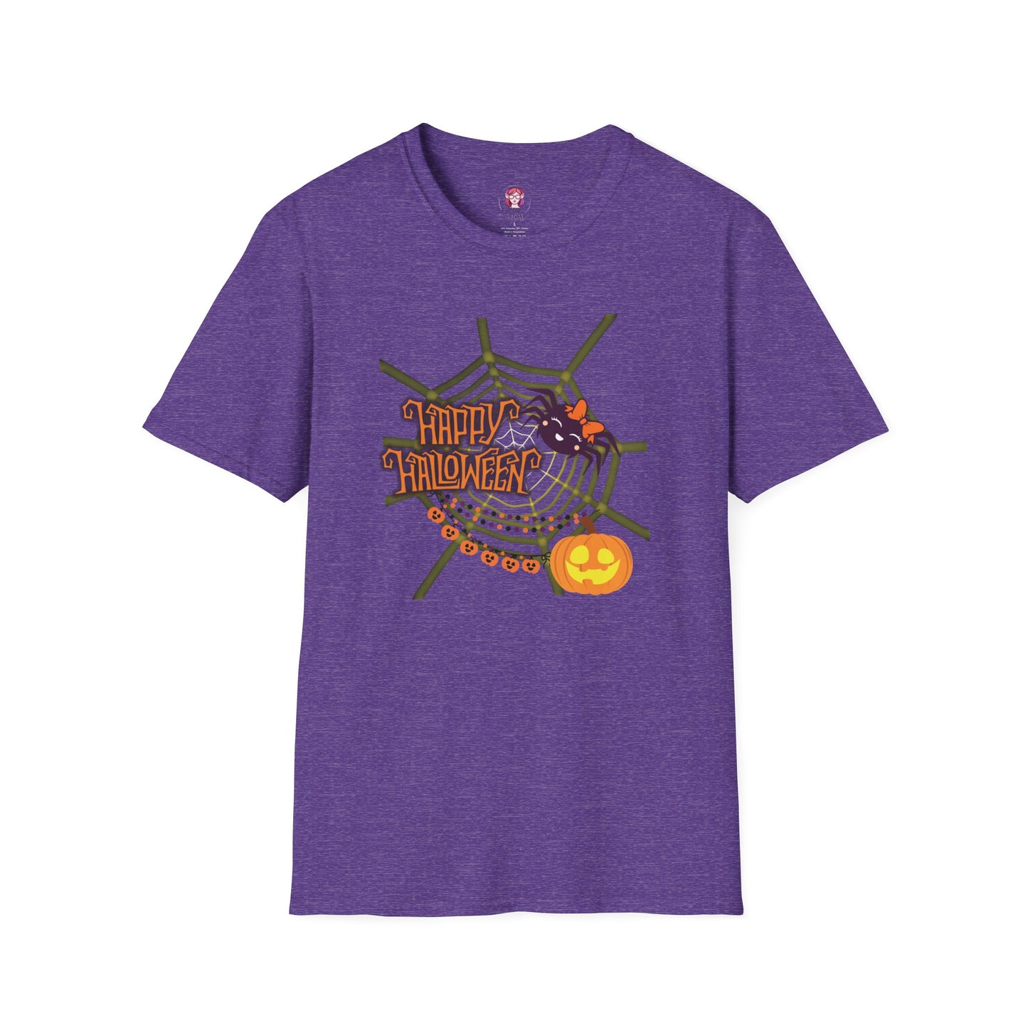 Halloween Cute Spiderweb - Unisex Softstyle T-Shirt