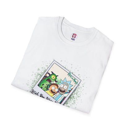 Rick & Morty Polaroid - Wish You Were Here - Unisex Softstyle T-Shirt