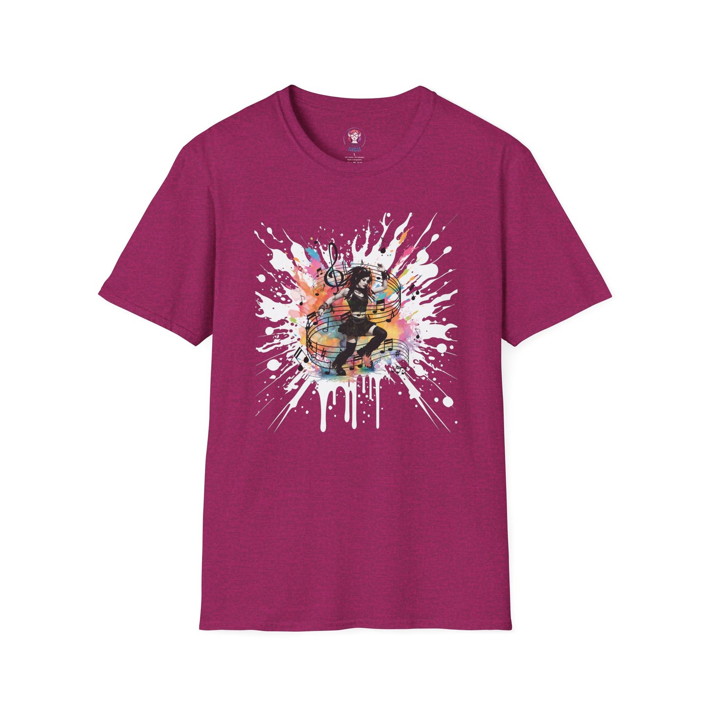Colorful Music Brings Life Punk Dancer - Unisex Softstyle T-Shirt
