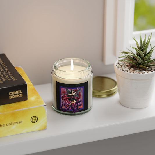Scented Candle with Goth Fairy Love Design - Aromatherapy Candle for Home Decor, Eco-Friendly Soy Wax