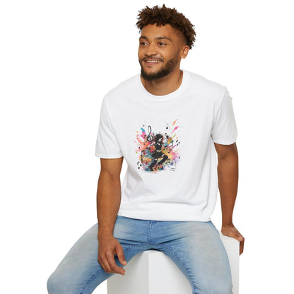 Colorful Music Brings Life Punk Dancer - Unisex Softstyle T-Shirt