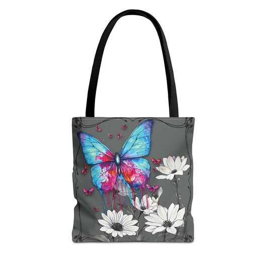 Painted Butterfly in Black and White Tote Bag