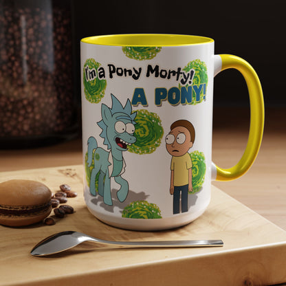 Rick & Morty Pony Accent Coffee Mug (11, 15oz)