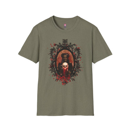 Vintage Gothic Skull Frame - Unisex Softstyle T-Shirt