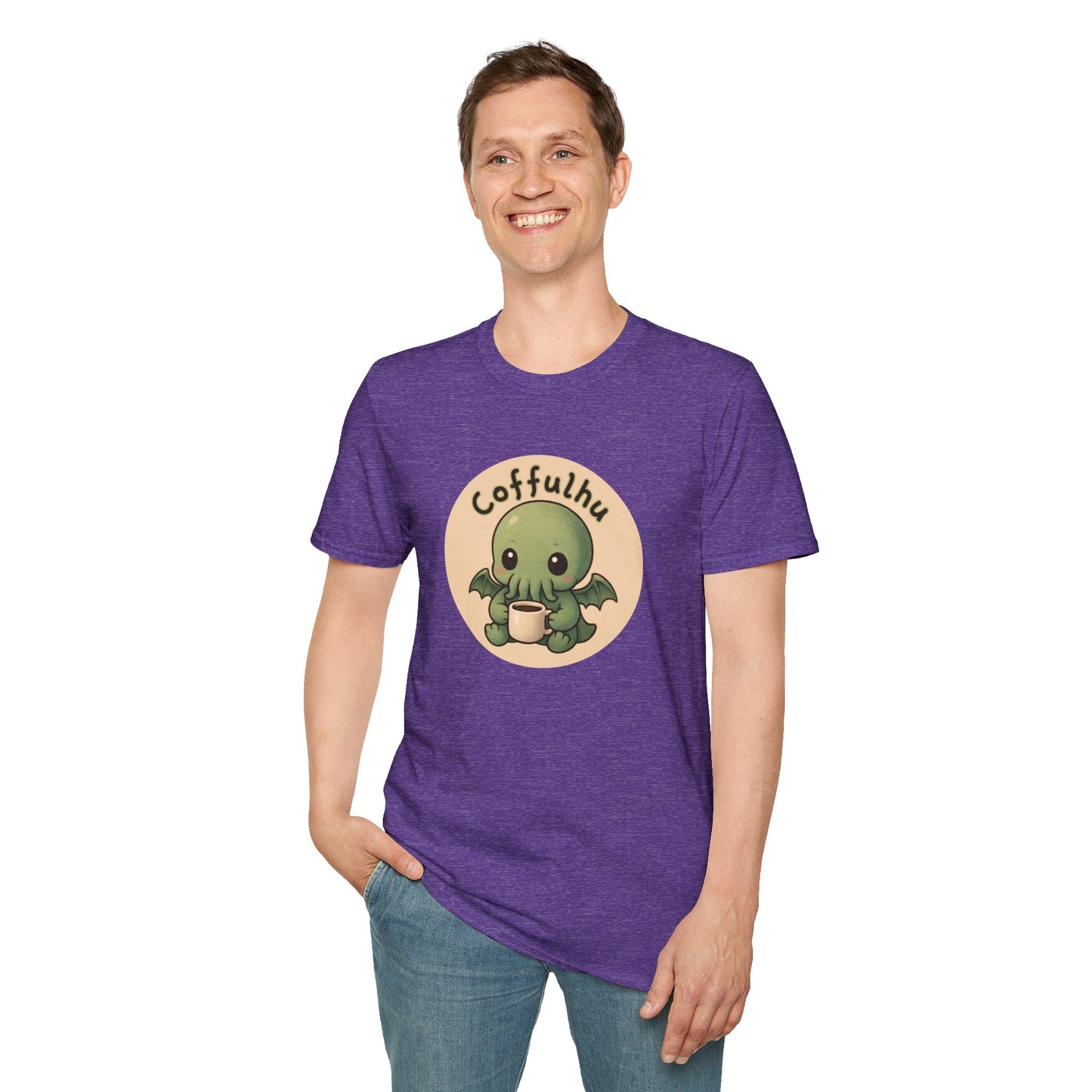 Cthulhu Coffulhu Coffee Pun - Unisex Softstyle T-Shirt