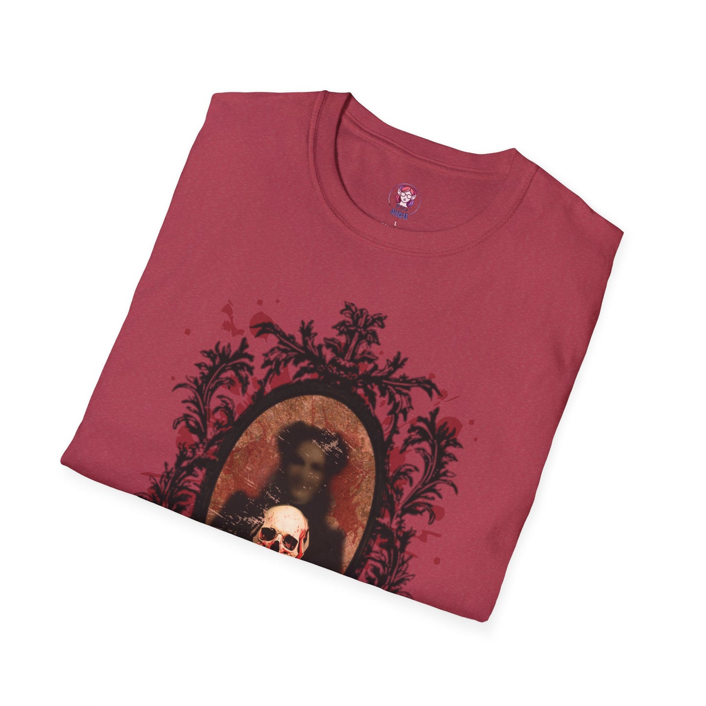 Vintage Gothic Skull Frame - Unisex Softstyle T-Shirt