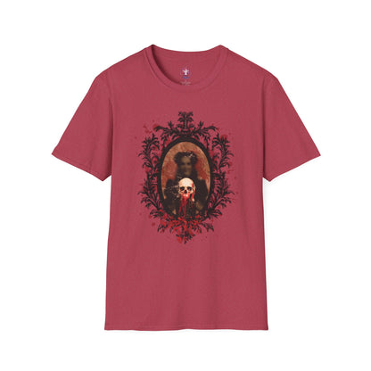 Vintage Gothic Skull Frame - Unisex Softstyle T-Shirt