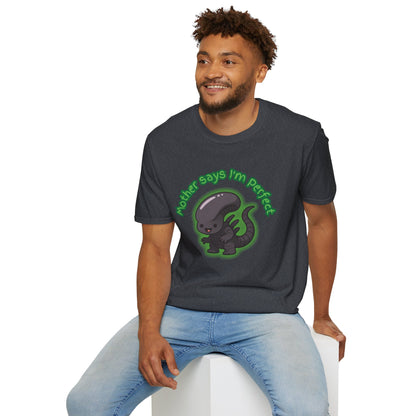 Alien Cute Xenomorph I'm Perfect - Unisex Softstyle T-Shirt