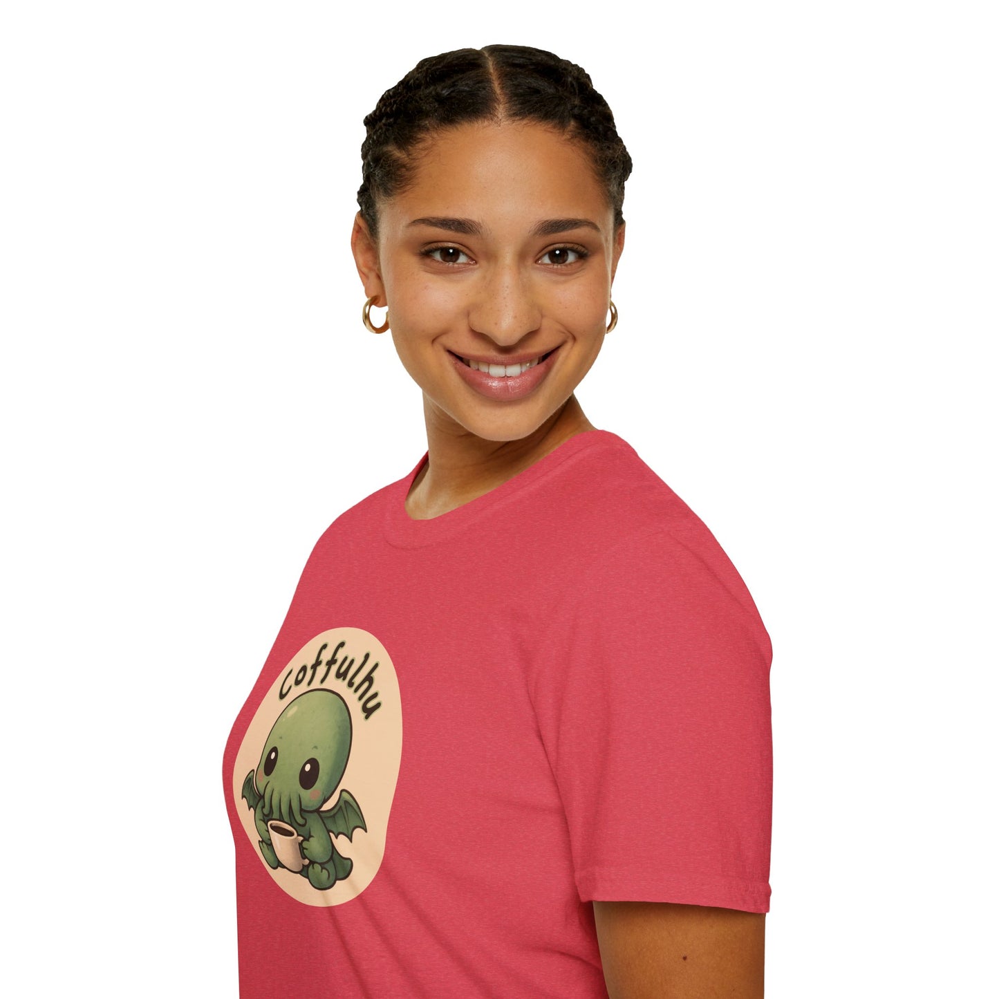 Cthulhu Coffulhu Coffee Pun - Unisex Softstyle T-Shirt