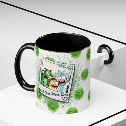 Rick & Morty Alien Polaroid - Accent Coffee Mug (11, 15oz)