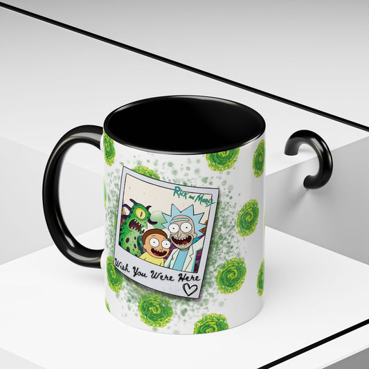 Rick & Morty Alien Polaroid - Accent Coffee Mug (11, 15oz)