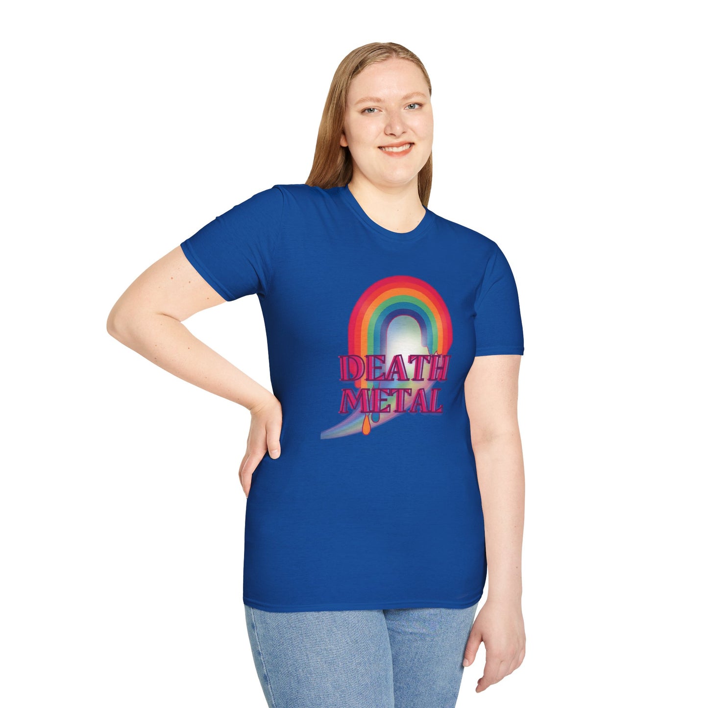Rainbow Death Metal - Unisex Softstyle T-Shirt