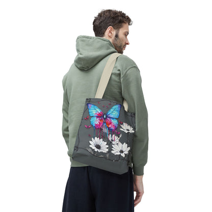 Painted Butterfly in Black and White Tote Bag