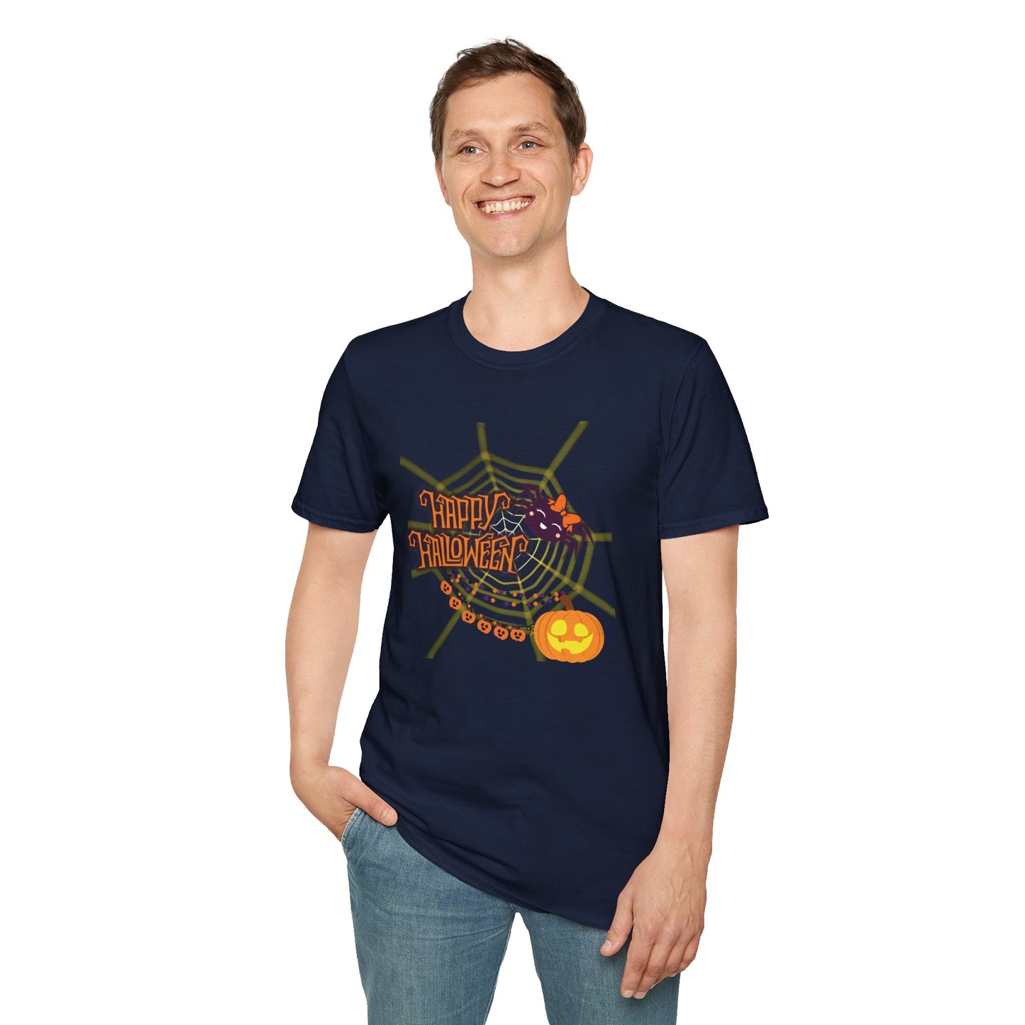 Halloween Cute Spiderweb - Unisex Softstyle T-Shirt
