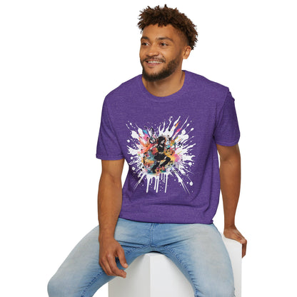 Colorful Music Brings Life Punk Dancer - Unisex Softstyle T-Shirt
