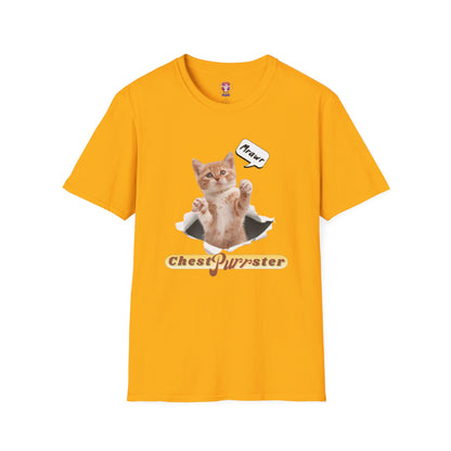 Cute Kitten ChestPurrster Pun - Unisex Softstyle T-Shirt
