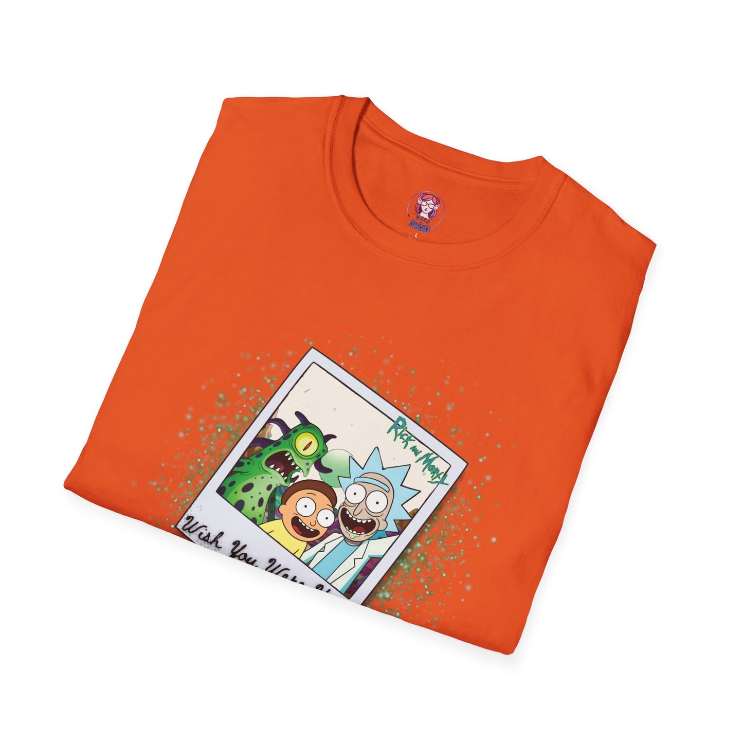 Rick & Morty Polaroid - Wish You Were Here - Unisex Softstyle T-Shirt