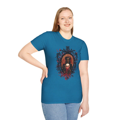 Vintage Gothic Skull Frame - Unisex Softstyle T-Shirt