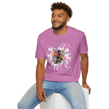 Colorful Music Brings Life Punk Dancer - Unisex Softstyle T-Shirt