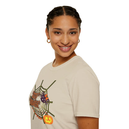 Halloween Cute Spiderweb - Unisex Softstyle T-Shirt