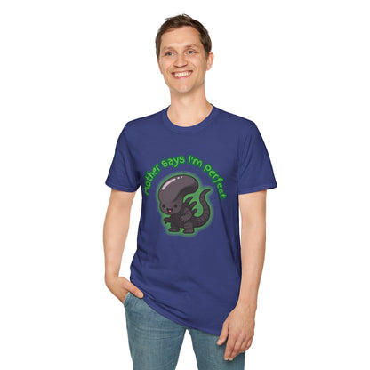 Alien Cute Xenomorph I'm Perfect - Unisex Softstyle T-Shirt