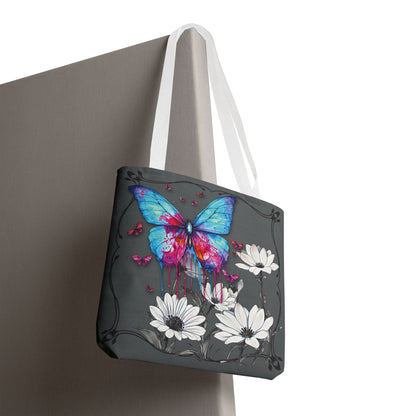 Painted Butterfly in Black and White Tote Bag