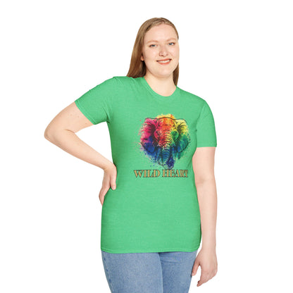 Wild Heart Collection - Elephant Color Splash Unisex Softstyle Graphic T-Shirt