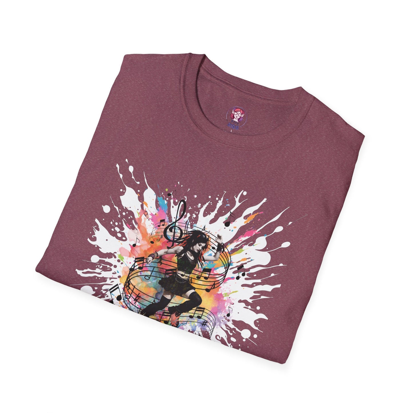 Colorful Music Brings Life Punk Dancer - Unisex Softstyle T-Shirt
