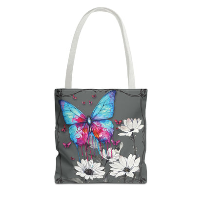 Painted Butterfly in Black and White Tote Bag
