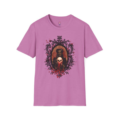 Vintage Gothic Skull Frame - Unisex Softstyle T-Shirt