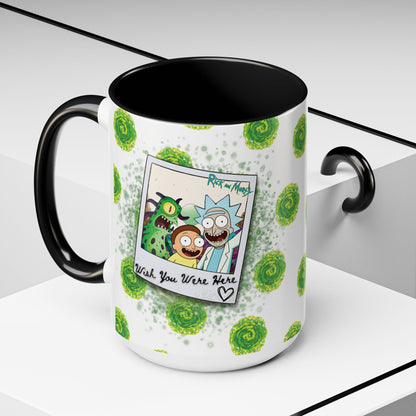 Rick & Morty Alien Polaroid - Accent Coffee Mug (11, 15oz)