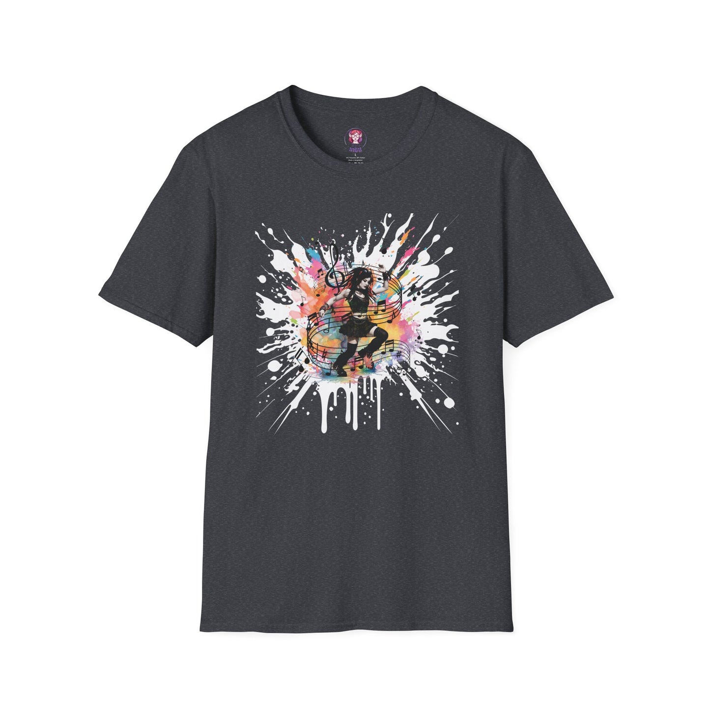 Colorful Music Brings Life Punk Dancer - Unisex Softstyle T-Shirt