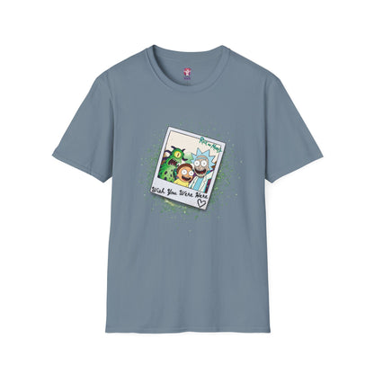 Rick & Morty Polaroid - Wish You Were Here - Unisex Softstyle T-Shirt