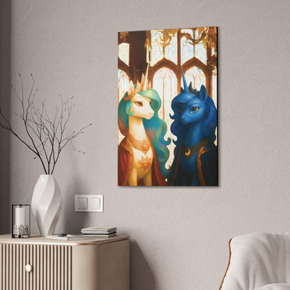 Royal Luna & Celestia - My Little Pony Canvas Art - Stretched, 0.75"