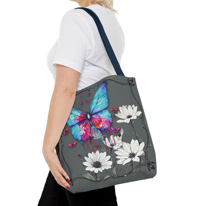 Painted Butterfly in Black and White Tote Bag