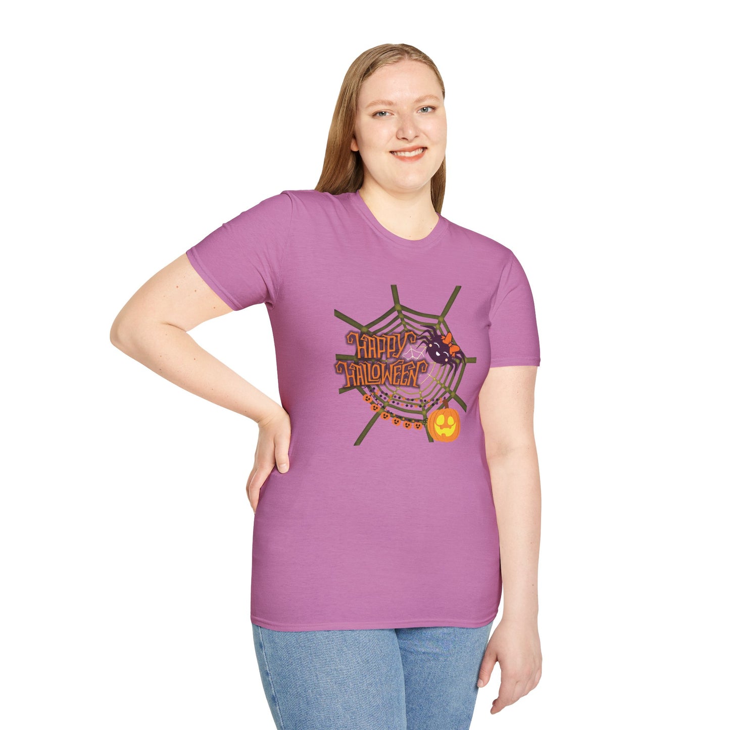 Halloween Cute Spiderweb - Unisex Softstyle T-Shirt