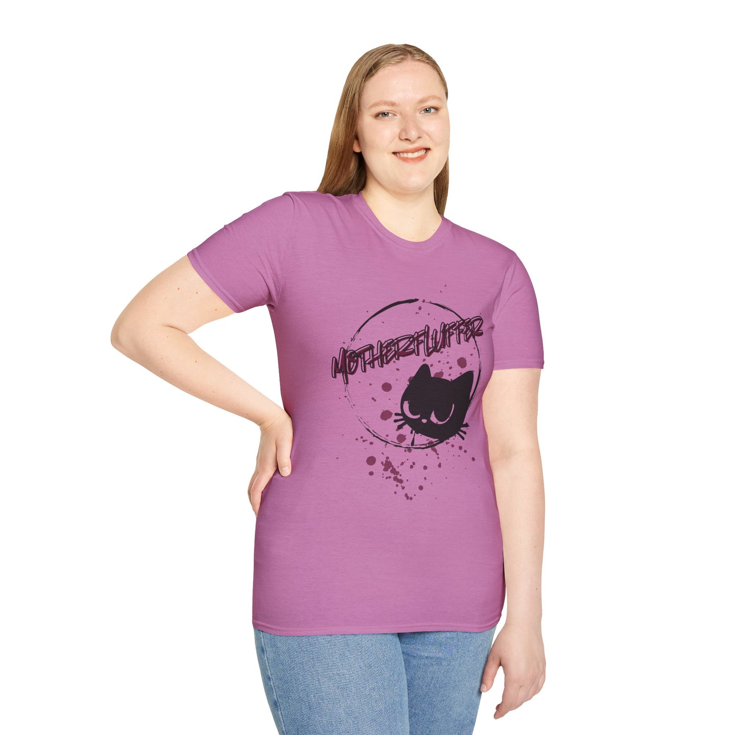 Motherfluffer Color Cat - Unisex Softstyle T-Shirt