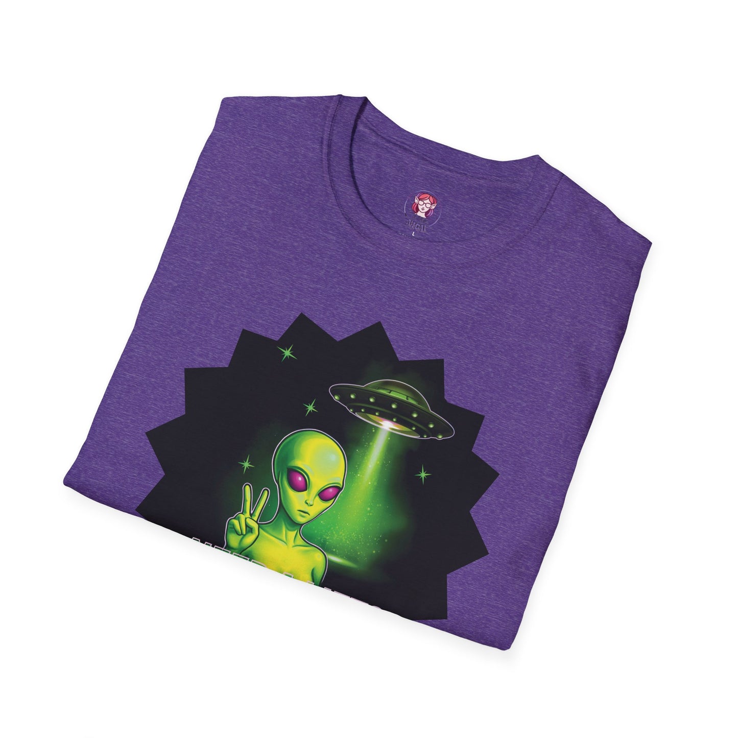 Cool Alien Peace Sign - Need a Lift - Unisex Softstyle T-Shirt