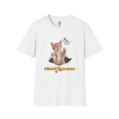 Cute Kitten ChestPurrster Pun - Unisex Softstyle T-Shirt