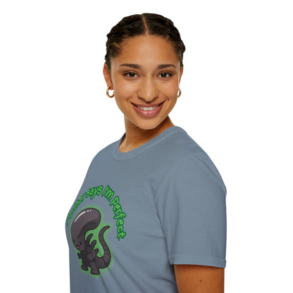 Alien Cute Xenomorph I'm Perfect - Unisex Softstyle T-Shirt