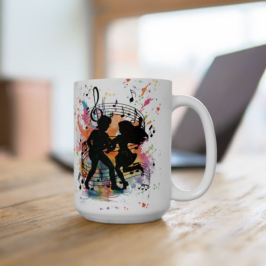 Color Artistic Music Inspired Ceramic Mug | Perfect Gift for Musicians, Coffee Lovers, Art Enthusiasts